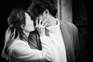 couple in love on a walk with a photographer in berlin family couple photoshooting
