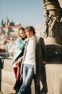 couple in love on a walk with a photographer in berlin family couple photoshooting