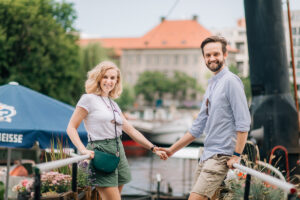 couple in love on a walk with a photographer in berlin family couple photoshooting