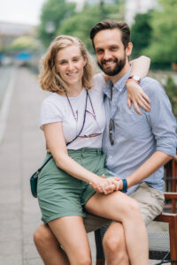 couple in love on a walk with a photographer in berlin family couple photoshooting