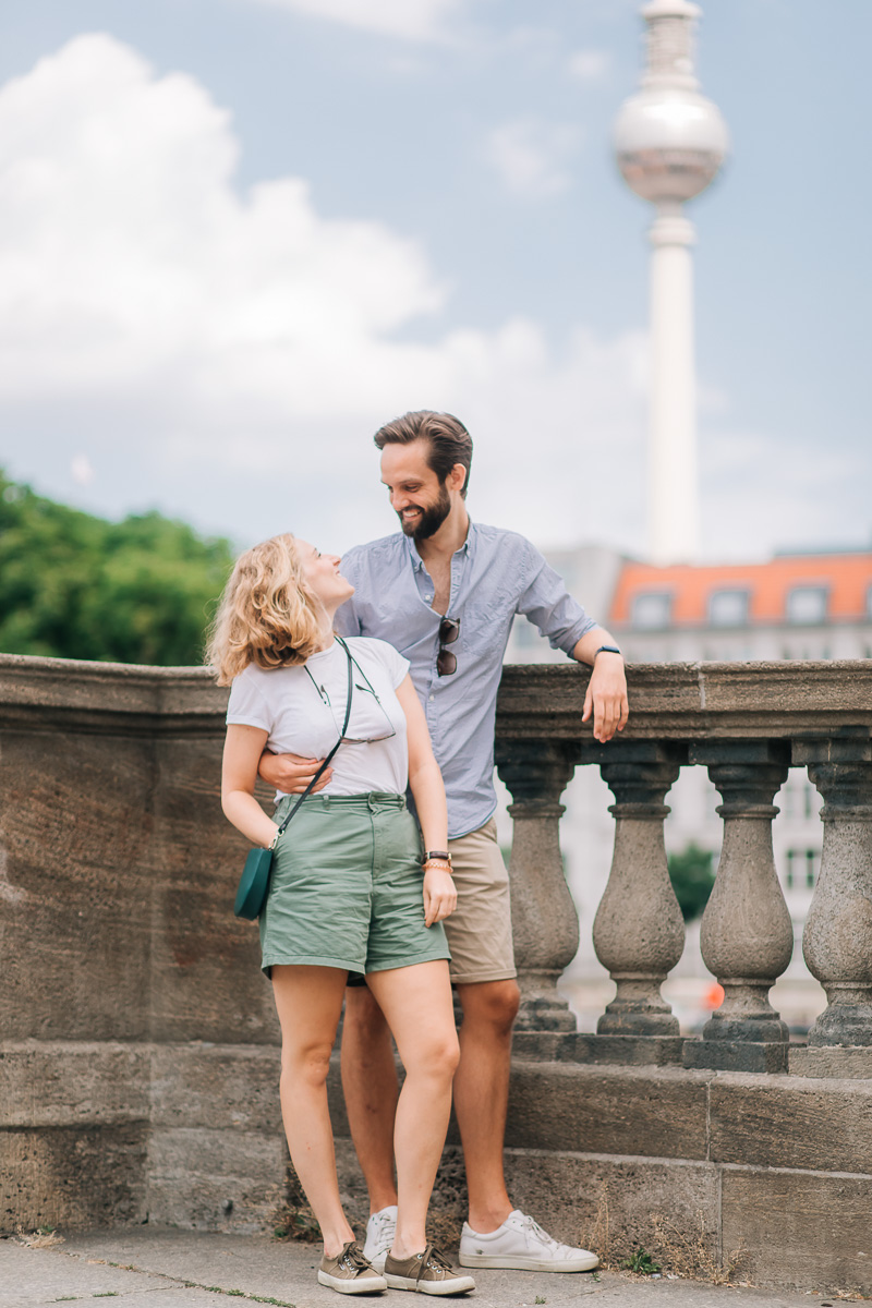 couple in love on a walk with a photographer in berlin family couple photoshooting