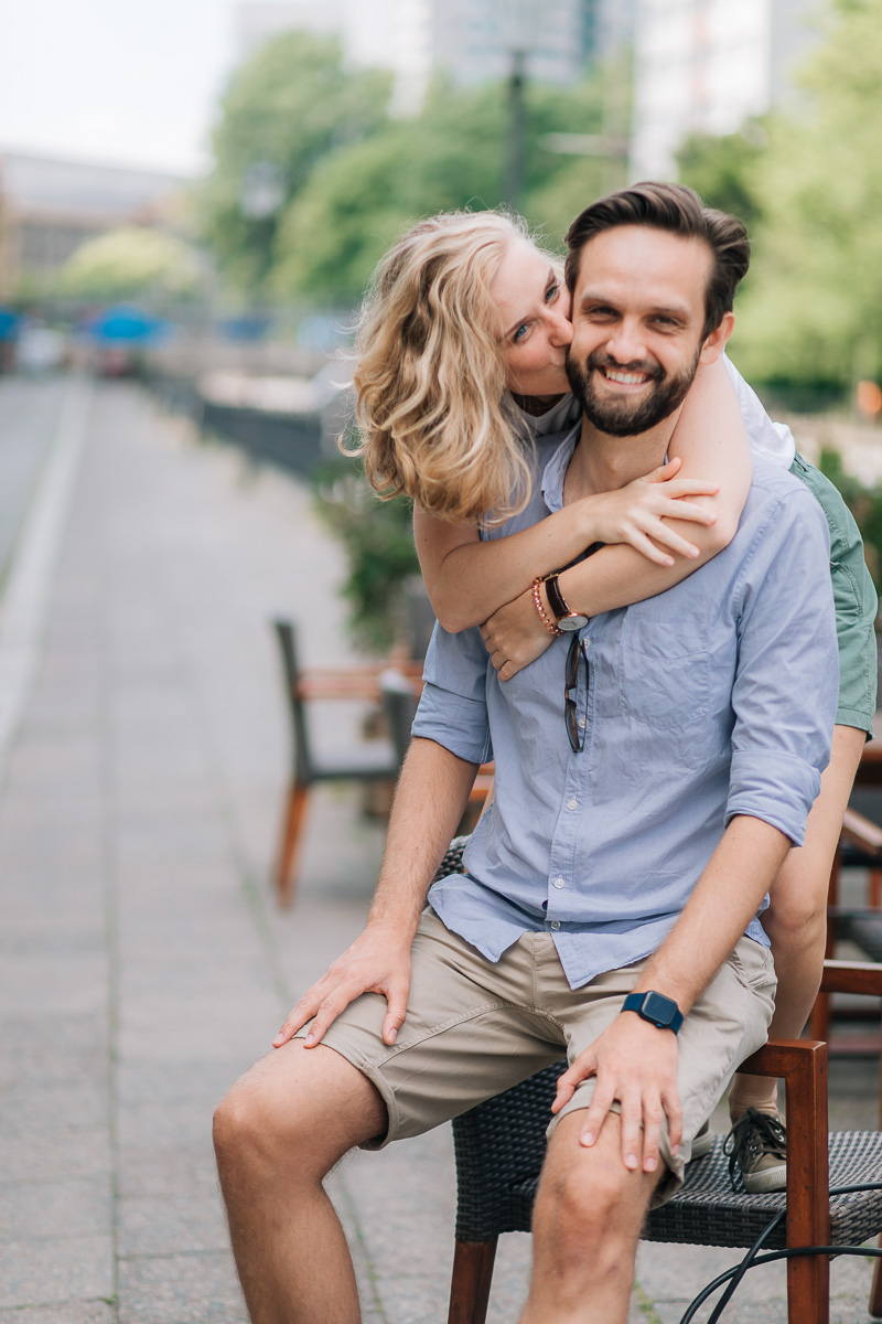 couple in love on a walk with a photographer in berlin family couple photoshooting